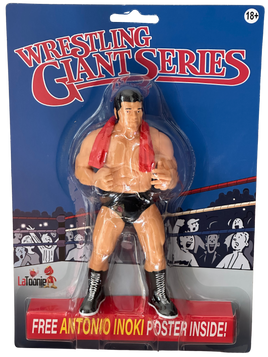 Preorder Wrestling Giant Series Antonio Inoki with Red Towel, black trunks.